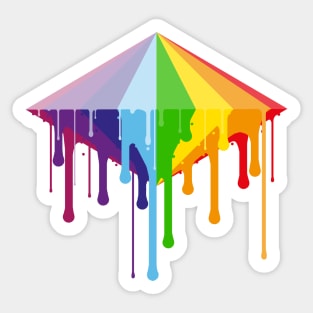 Rainbow diamond melting Sticker